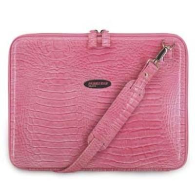 Faux Croc Portfolio Pink