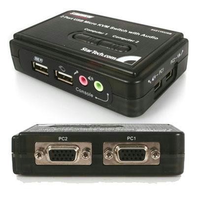 2-port Mini Usb Kvm Kit W Cabl