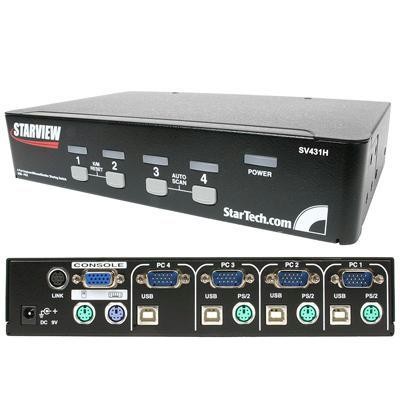 4 Port PS2/USB KVM Switch