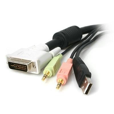 6 ft USB DVI Audio & Mic KVM