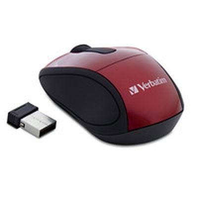 Wireless Mini Travel Mouse Red