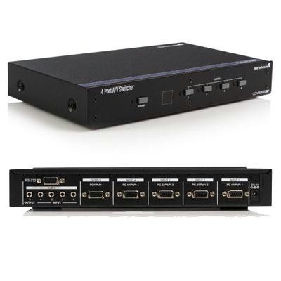 4 Port Vga Switcher With Audio