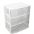Large Three Drawer Cart White