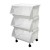 Three Tier Mobile Cart White
