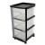 Three Drawer Cart Black