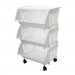 Three Tier Mobile Cart White