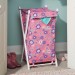 Wooden X Frame Hamper Floral