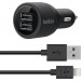 Dual Usb Car Charger Black