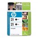 Hp 21 Black Retail Twin Pack
