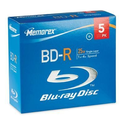 BD-R 25GB 4x 5Pk Jewel Case