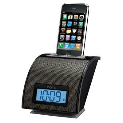 Black Iphone Ipod Alarm Clock